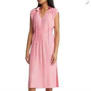 Boss Emals split neck a-line dress